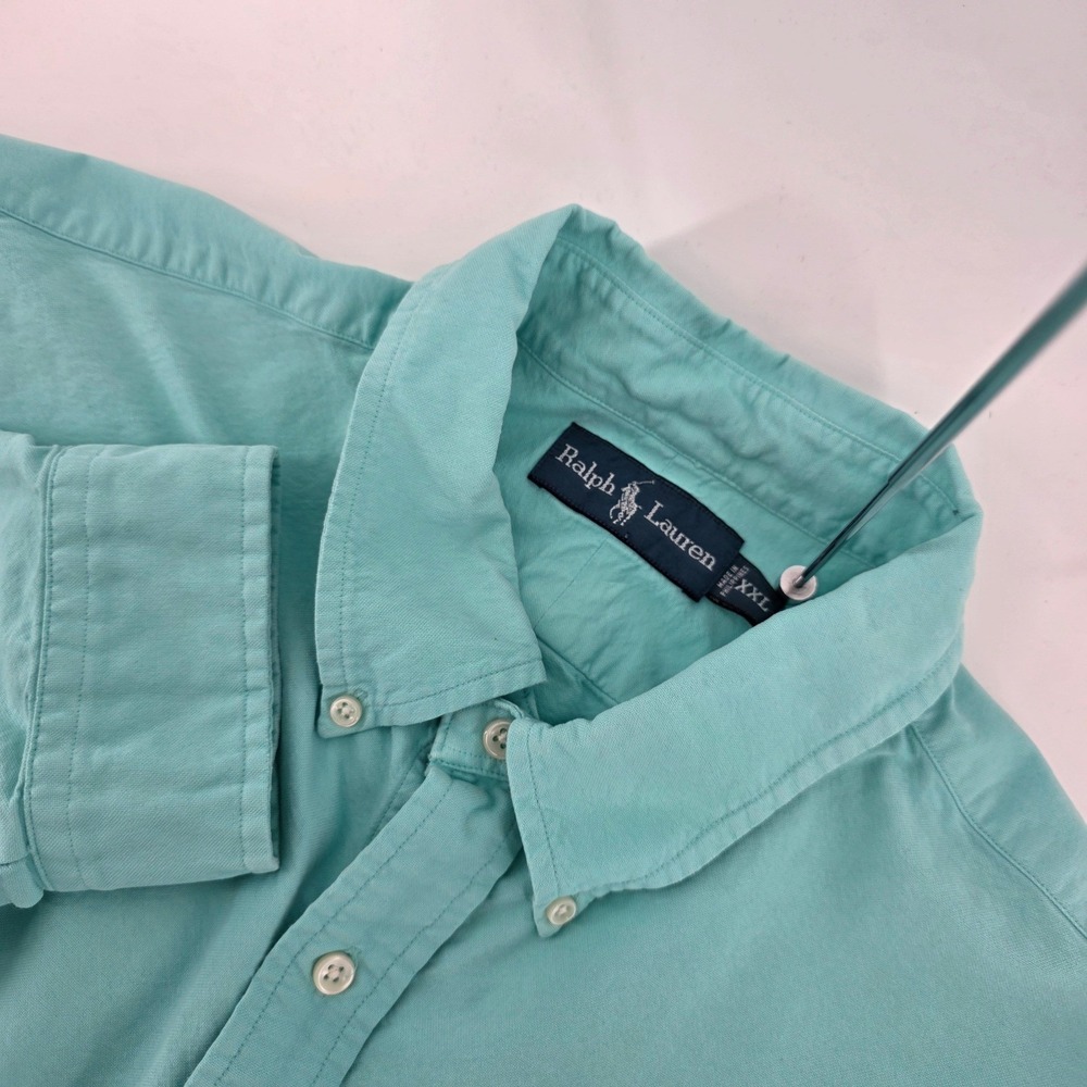 Polo Ralph‎ Lauren Mens XXL Seafoam Green Cotton Button Down Shirt XXL